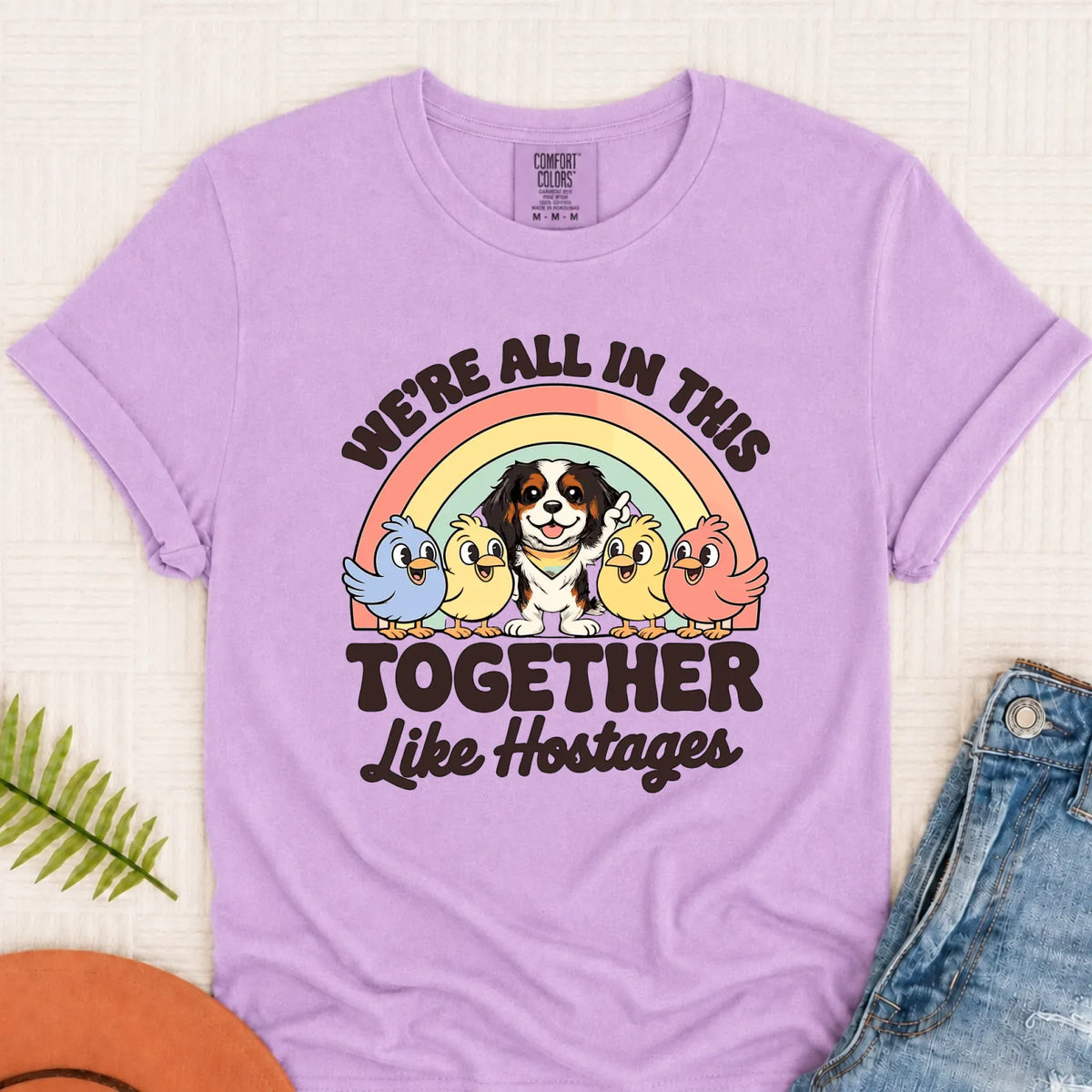 Custom Cavalier Funny Hostage Situation Unisex TShirt Orchid