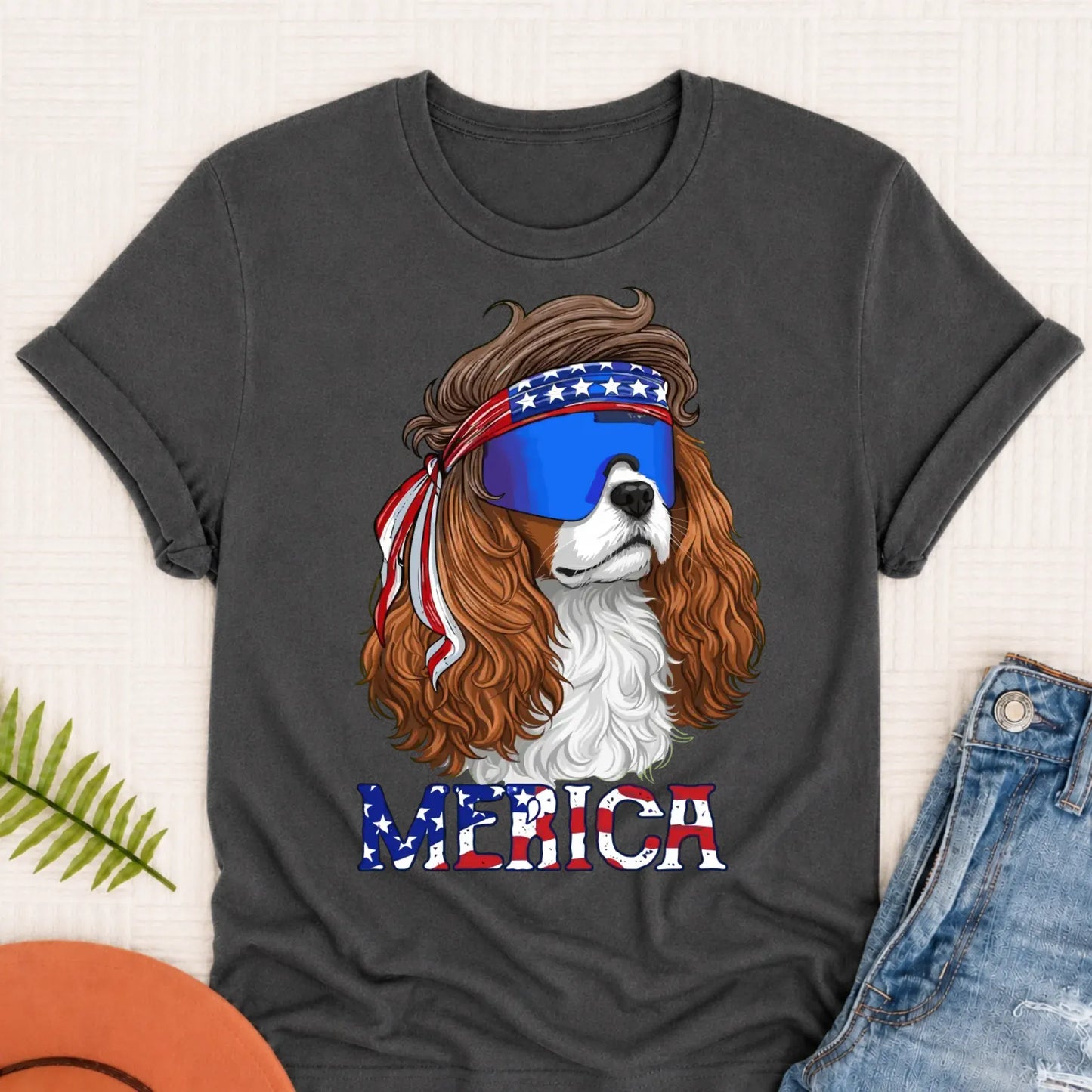 Custom Cavalier Funny Merica USA Unisex Tshirt Pepper