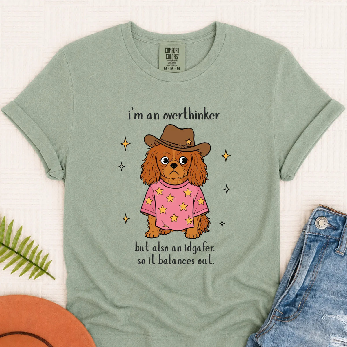 Custom Cavalier Funny Overthinker Unisex TShirt Bay