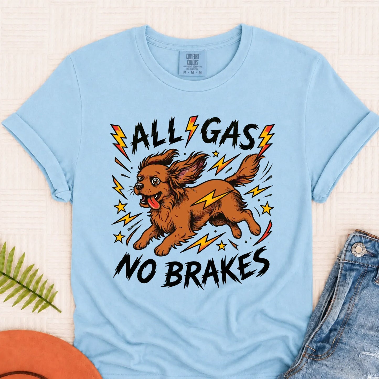 Custom Cavalier Funny Zoomies Unisex TShirt Chambray