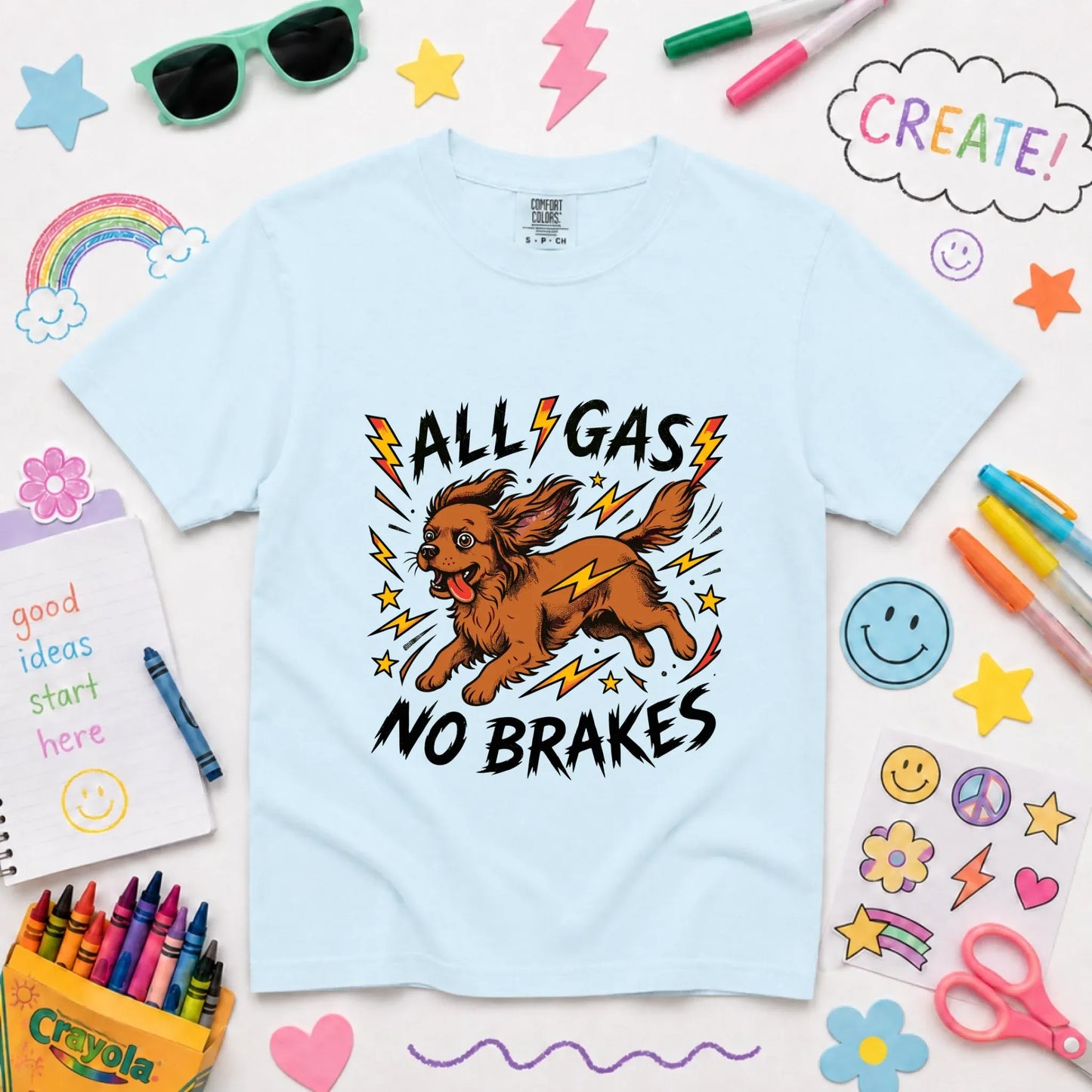 Custom Cavalier Funny Zoomies Unisex Youth TShirt Chambray