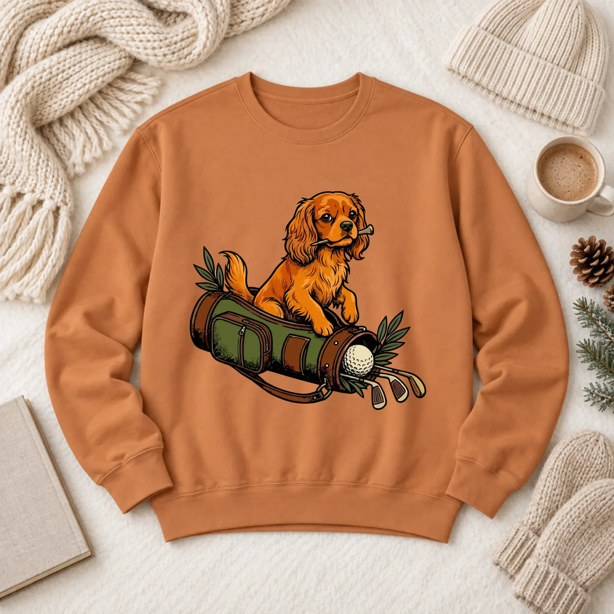 Custom Cavalier Golf Bag Golfer Unisex Sweatshirt Yam
