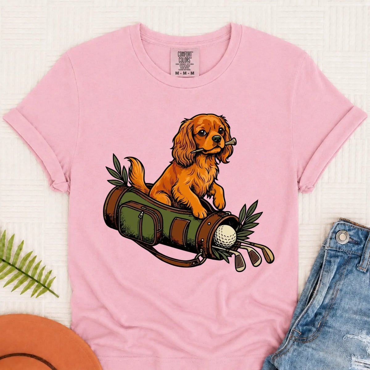 Custom Cavalier Golf Bag Golfer Unisex Tshirt Blossom