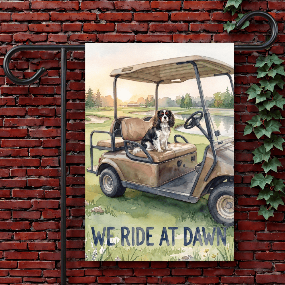 Custom Cavalier Golf Cart Garden Flag 12'' × 18''