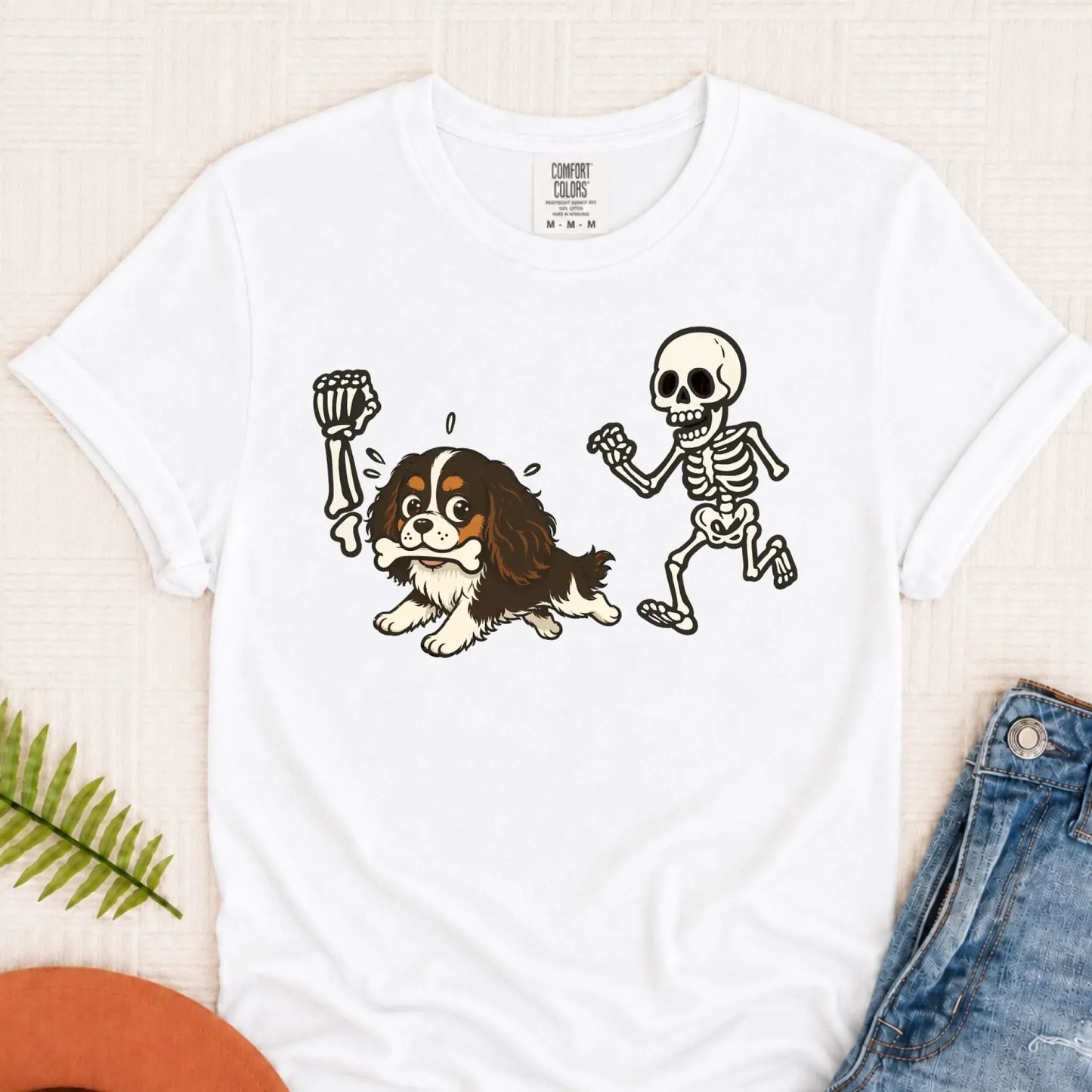 Custom Cavalier Grave Robber Unisex TShirt White