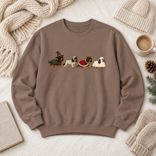 Custom Cavalier Halloween Costumes Unisex Sweatshirt Espresso