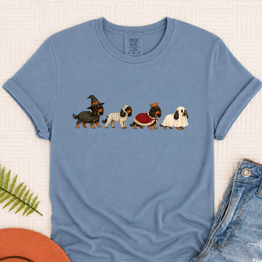 Custom Cavalier Halloween Costumes Unisex Tshirt Blue Jean