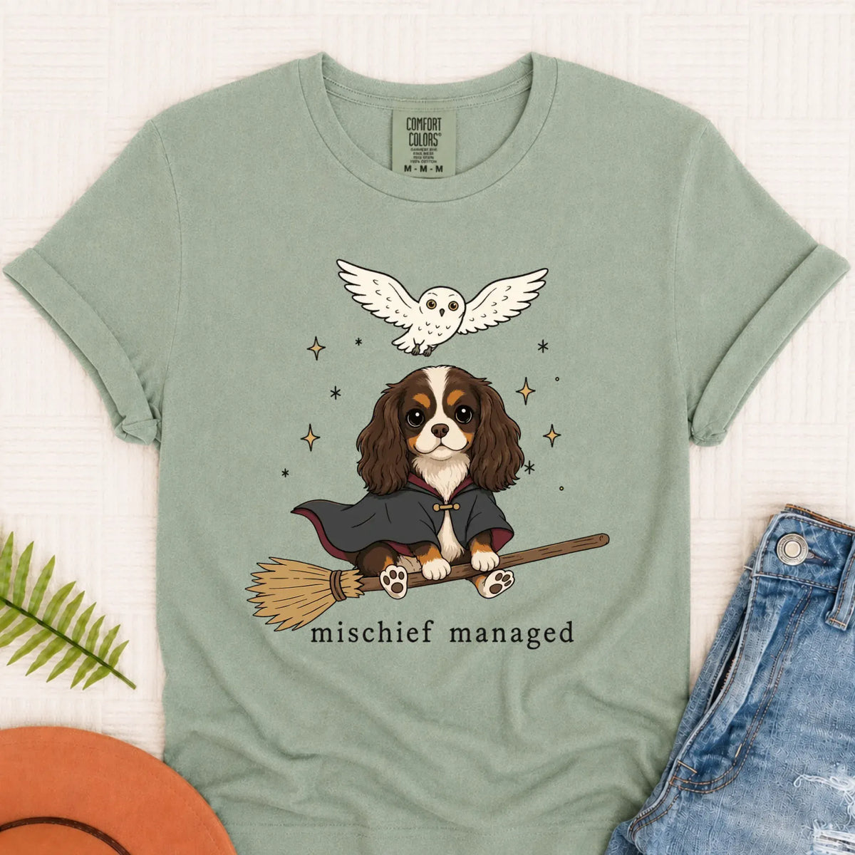 Custom Cavalier Halloween Mischief Managed Unisex TShirt Bay
