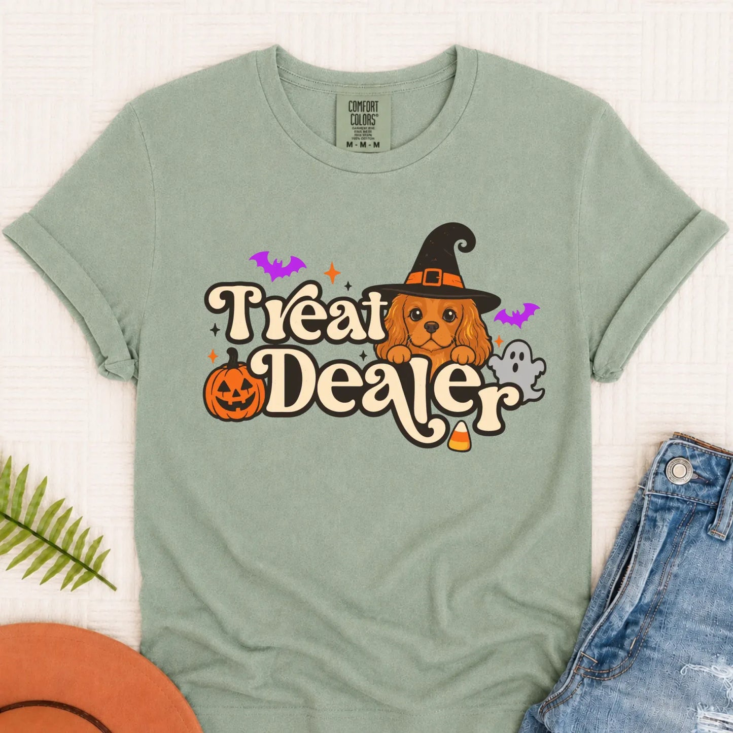 Custom Cavalier Halloween Treat Dealer Unisex Tshirt Bay