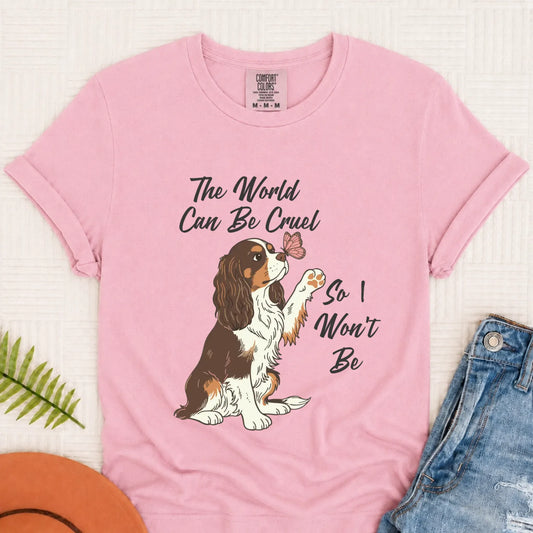 Custom Cavalier Happy Mental Health Unisex Tshirt Blossom