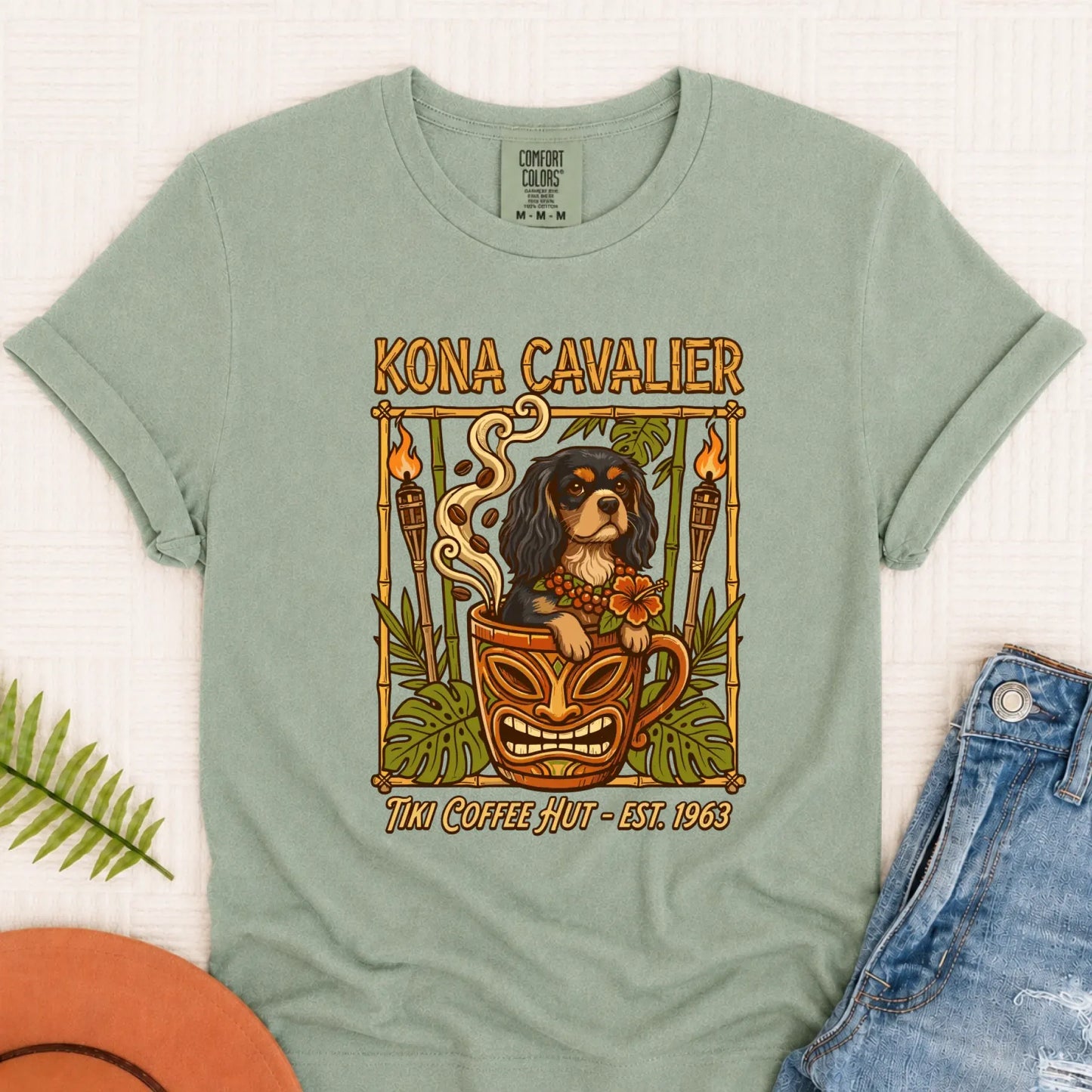 Custom Cavalier Hawaiian Coffee Unisex TShirt Bay