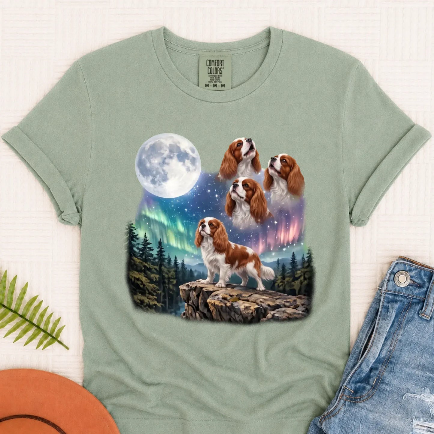 Custom Cavalier Howling Galaxy Unisex TShirt Bay
