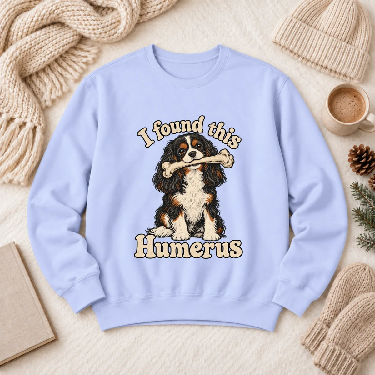 Sweatshirt Hydrangea / S Custom Cavalier Humerus Bone Unisex Sweatshirt