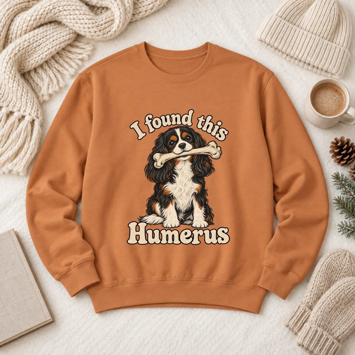 Sweatshirt Yam / S Custom Cavalier Humerus Bone Unisex Sweatshirt