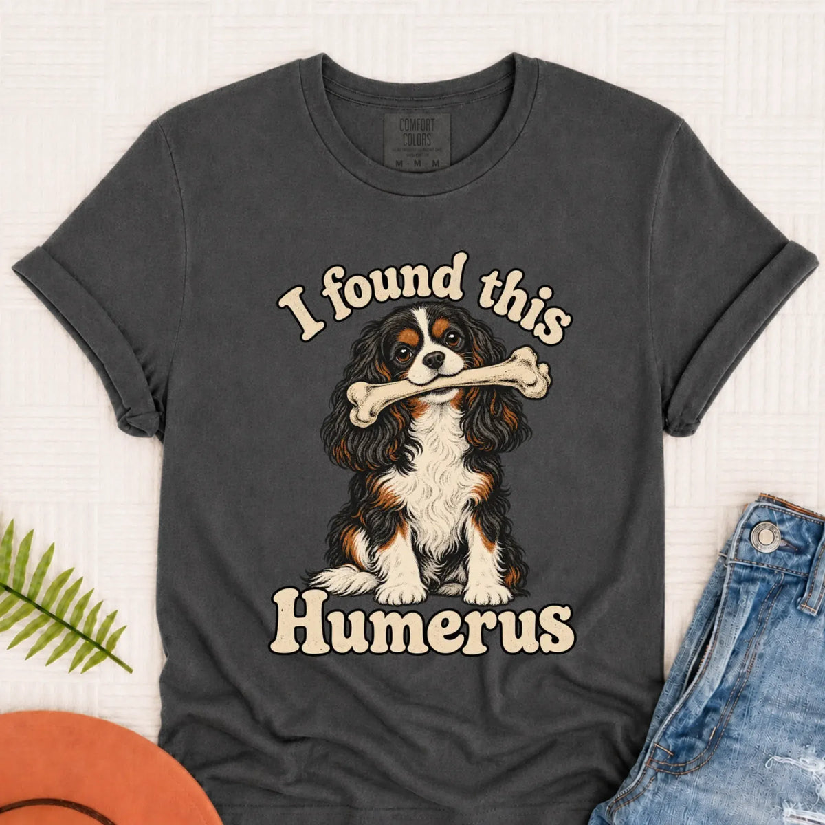 T-Shirt Pepper / S Custom Cavalier Humerus Bone Unisex Tshirt