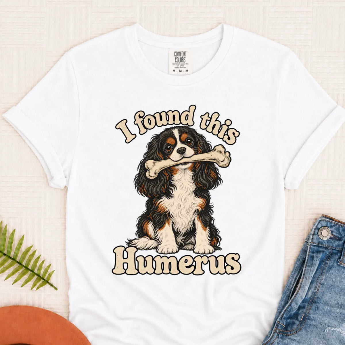 T-Shirt White / S Custom Cavalier Humerus Bone Unisex Tshirt