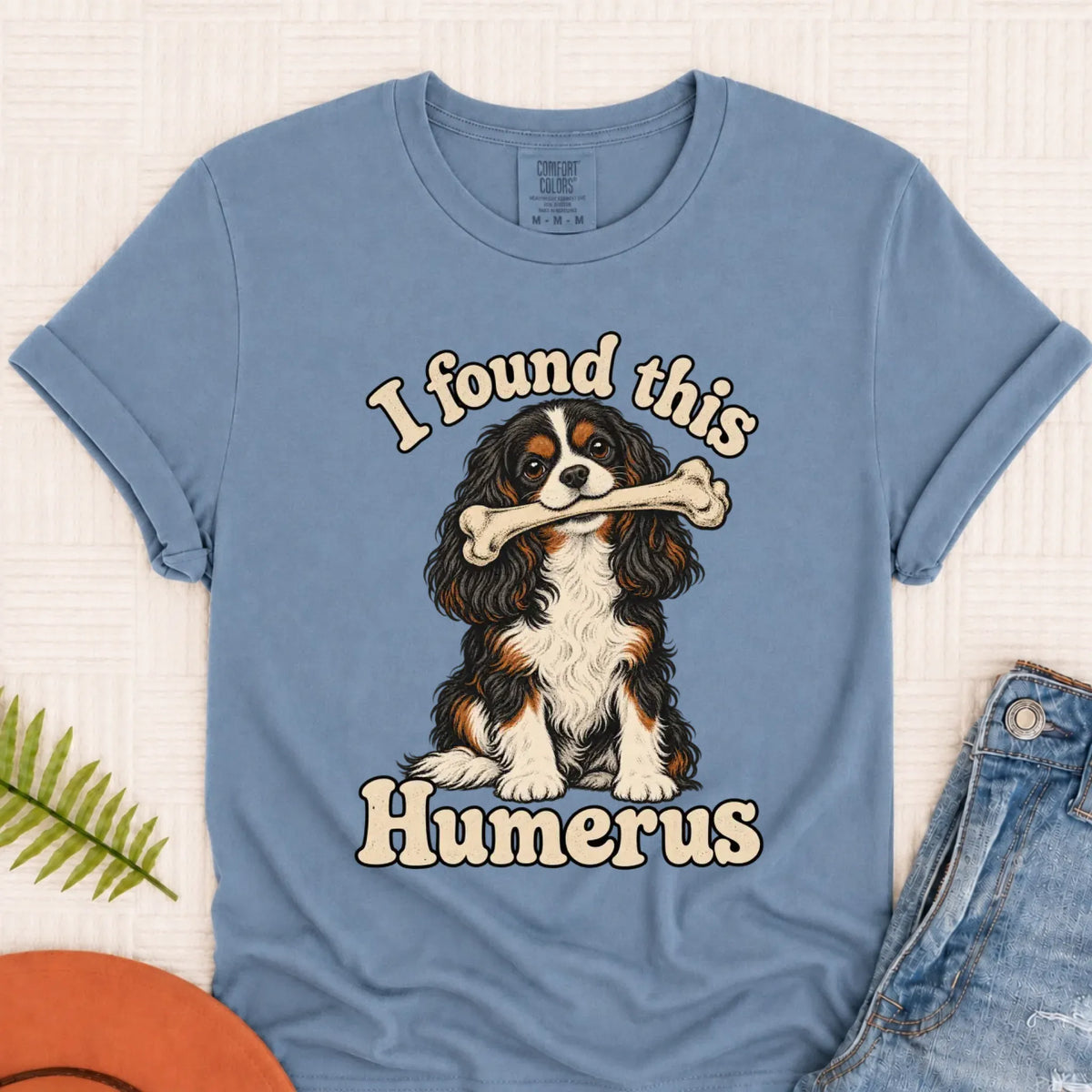 T-Shirt Blue Jean / S Custom Cavalier Humerus Bone Unisex Tshirt