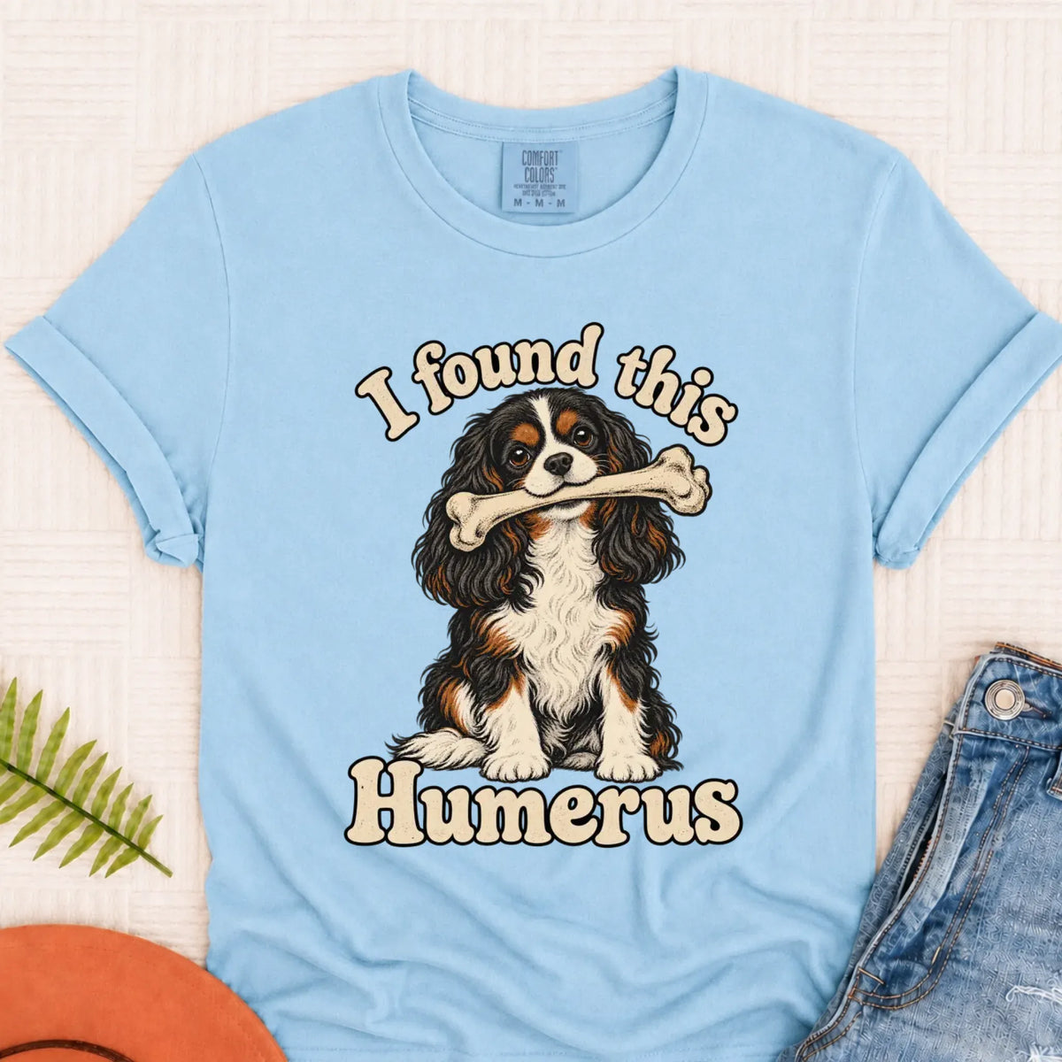 T-Shirt Chambray / S Custom Cavalier Humerus Bone Unisex Tshirt