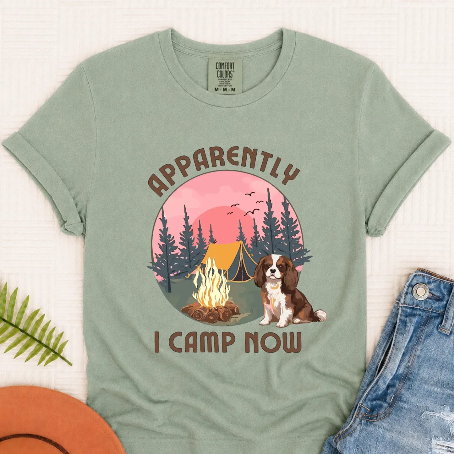 Custom Cavalier I Camp Now Camping Unisex TShirt Bay