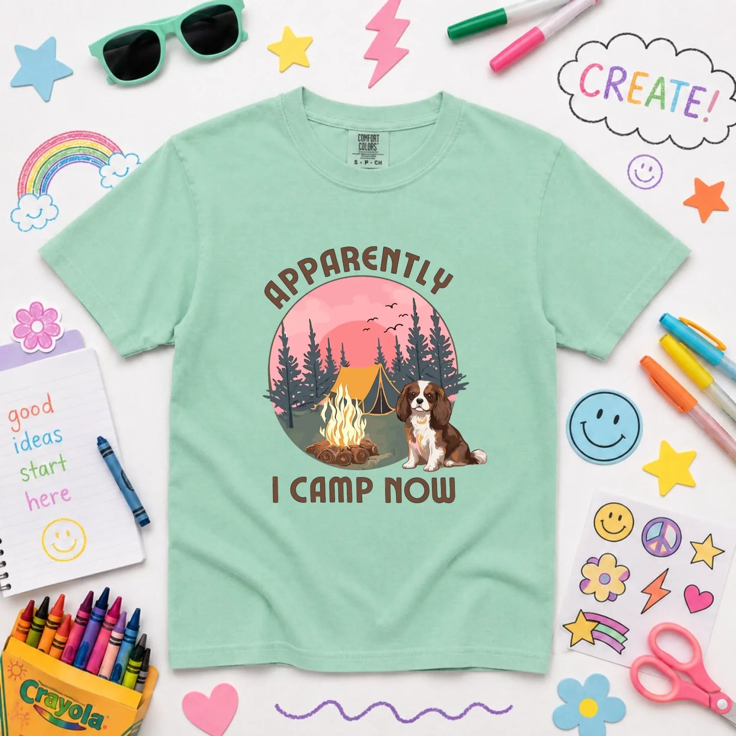Custom Cavalier I Camp Now Unisex YOUTH TShirt Island Reef