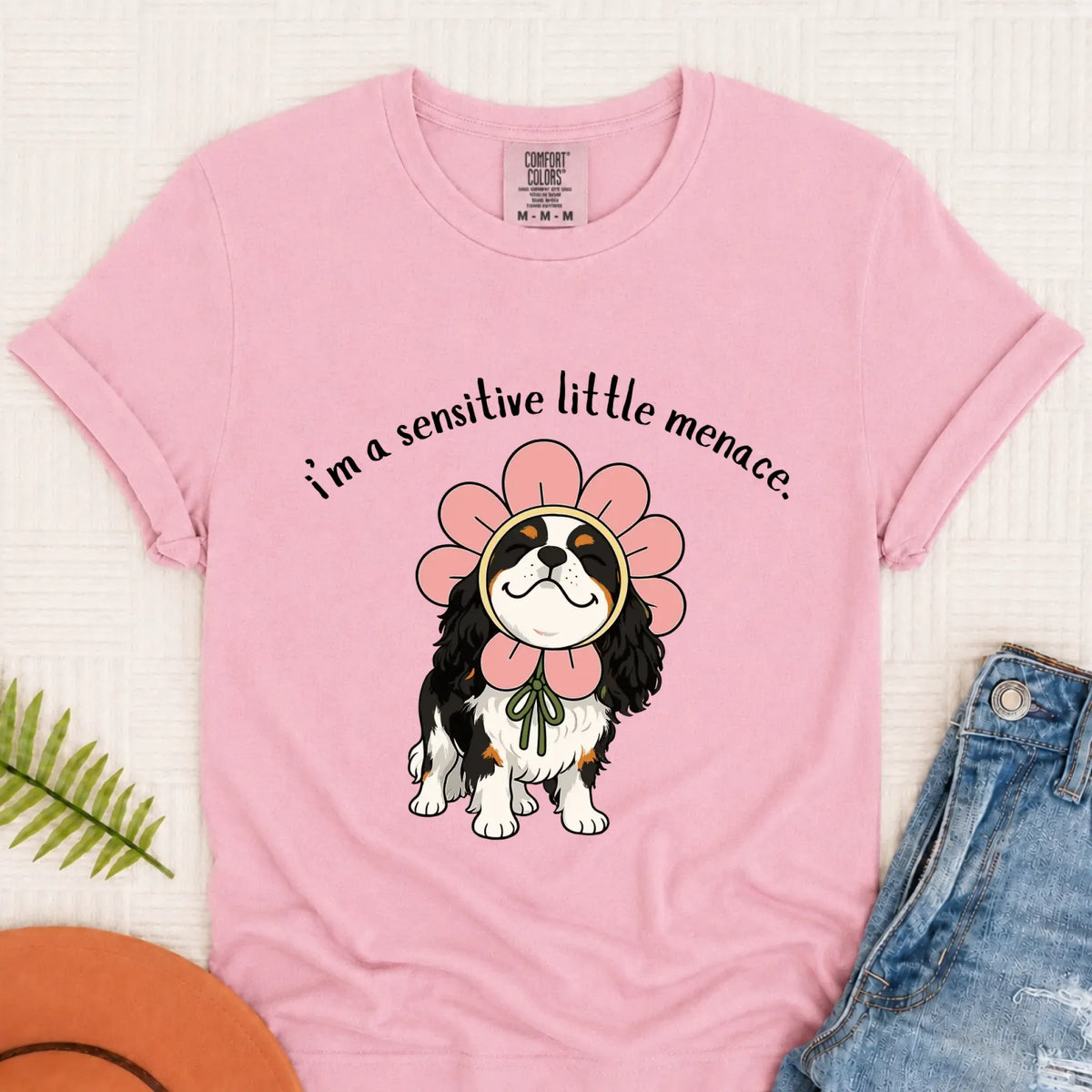 Custom Cavalier Little Menace Unisex TShirt Blossom