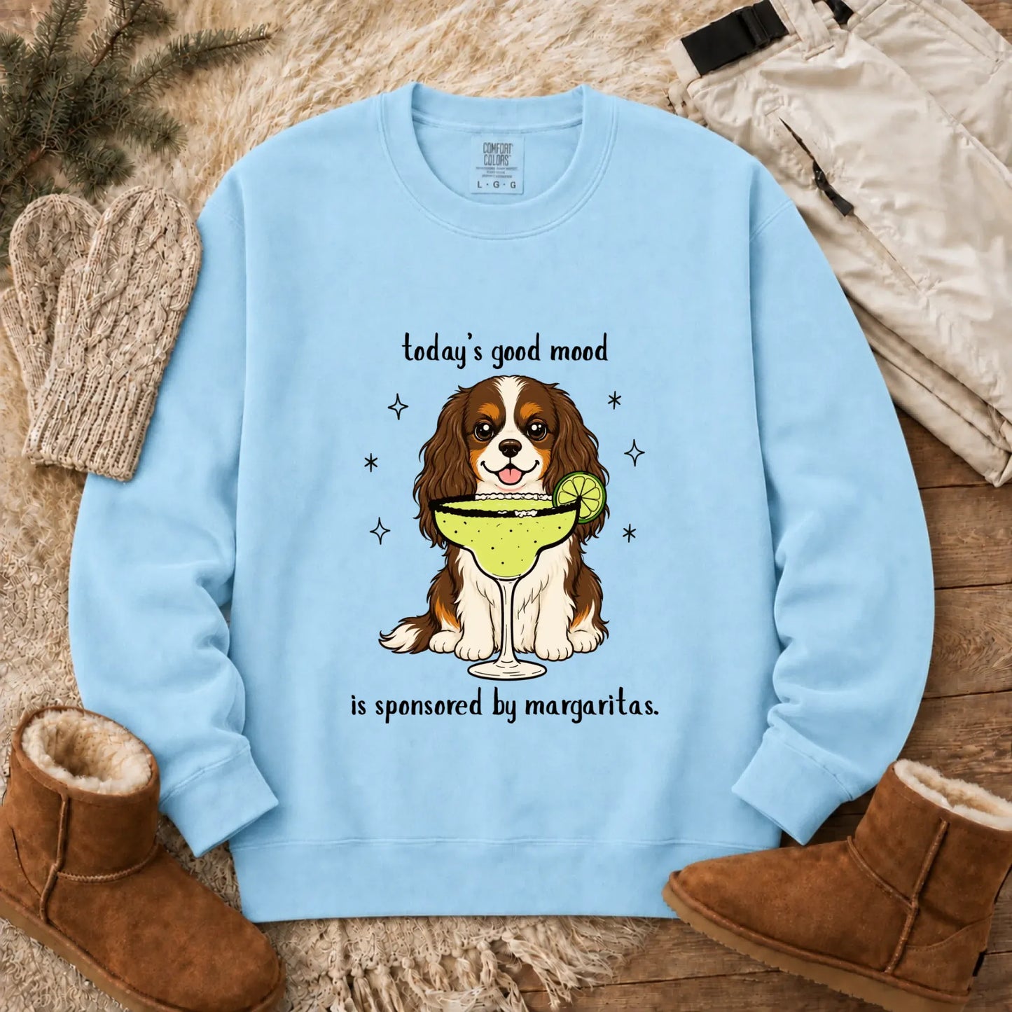 Custom Cavalier Margarita Drink Unisex Sweatshirt Chambray