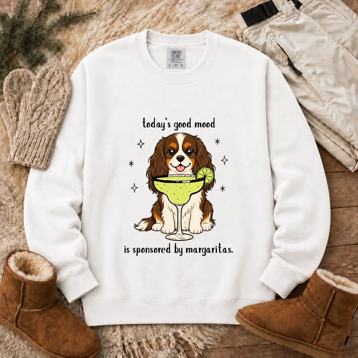 Custom Cavalier Margarita Drink Unisex Sweatshirt White