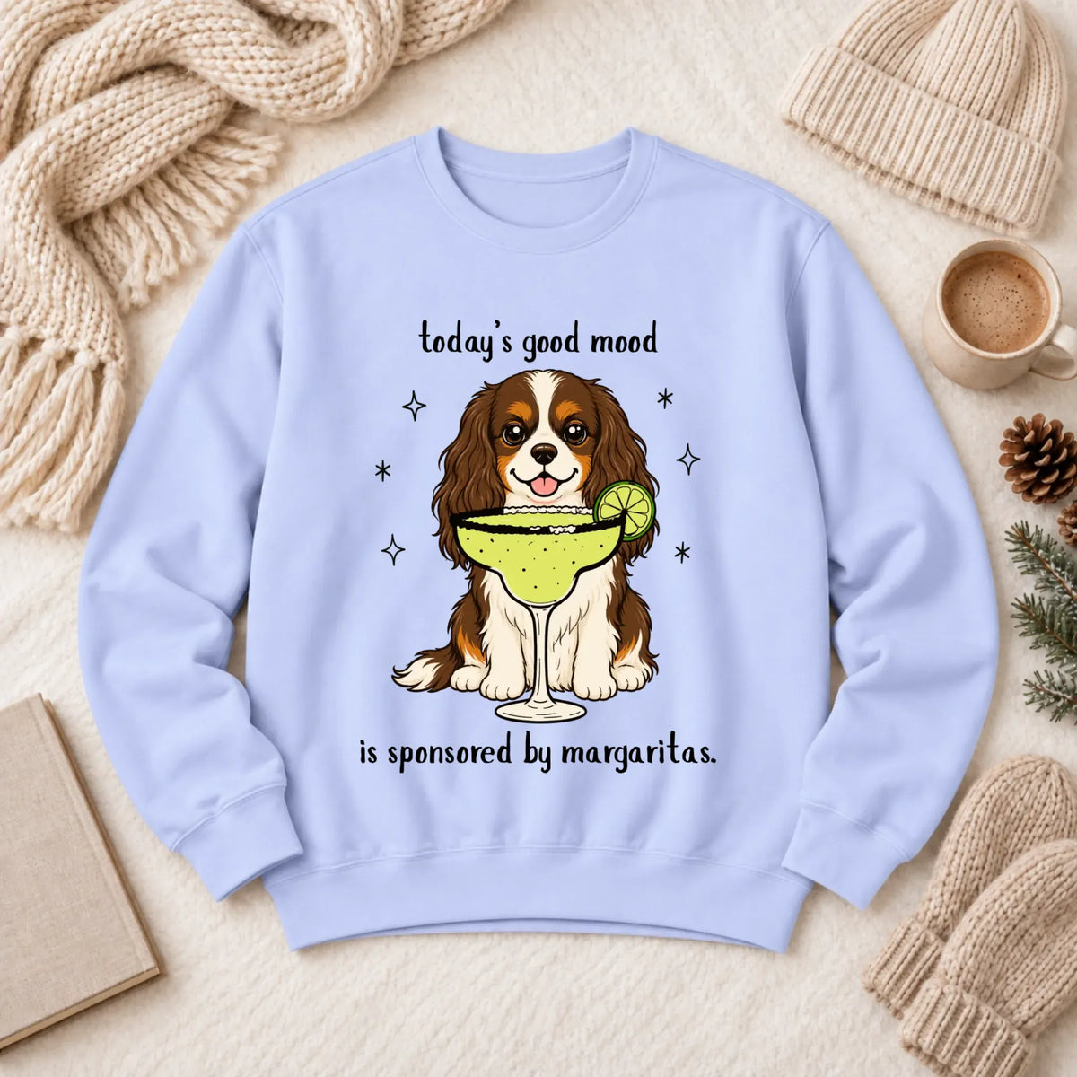 Custom Cavalier Margarita Drink Unisex Sweatshirt Hydrangea
