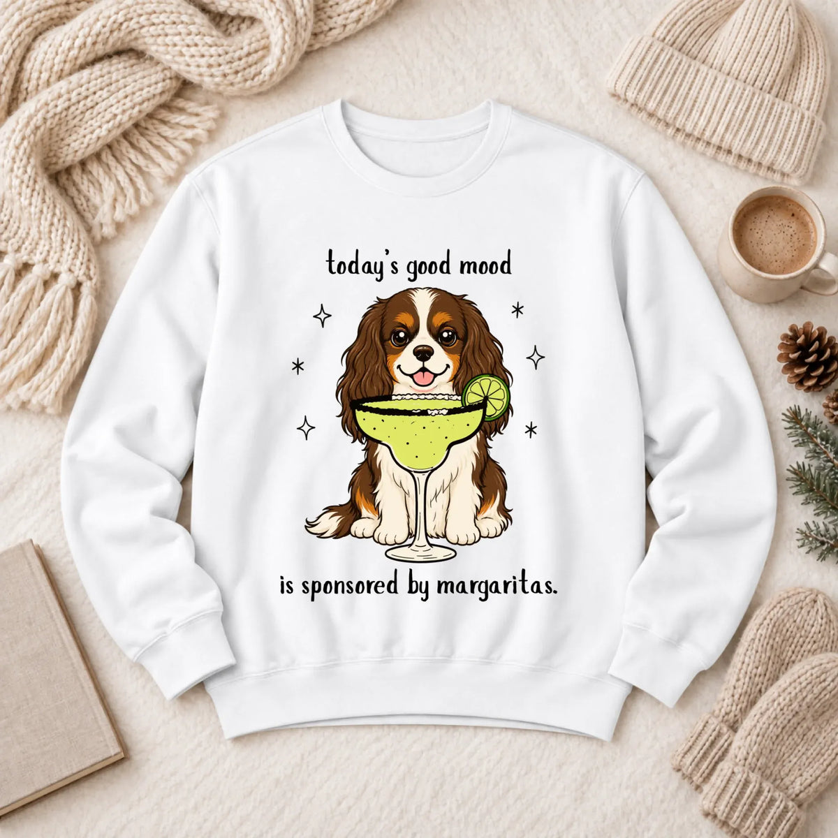 Custom Cavalier Margarita Drink Unisex Sweatshirt White