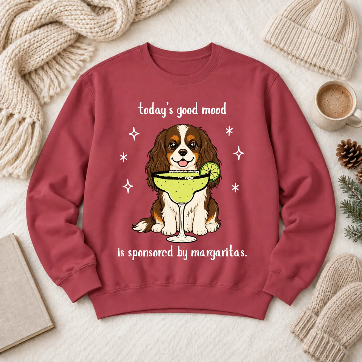 Custom Cavalier Margarita Drink Unisex Sweatshirt Crimson