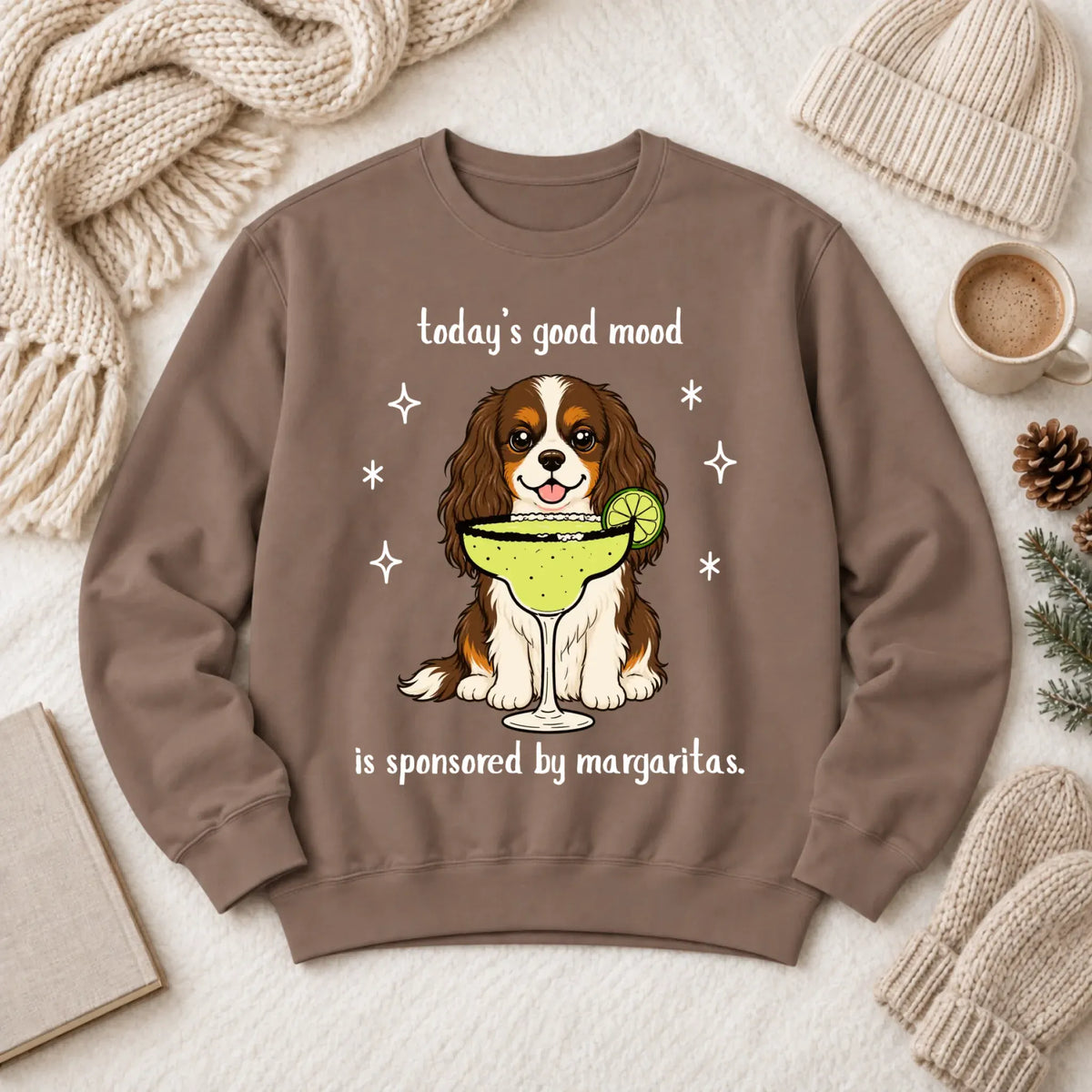 Custom Cavalier Margarita Drink Unisex Sweatshirt Espresso