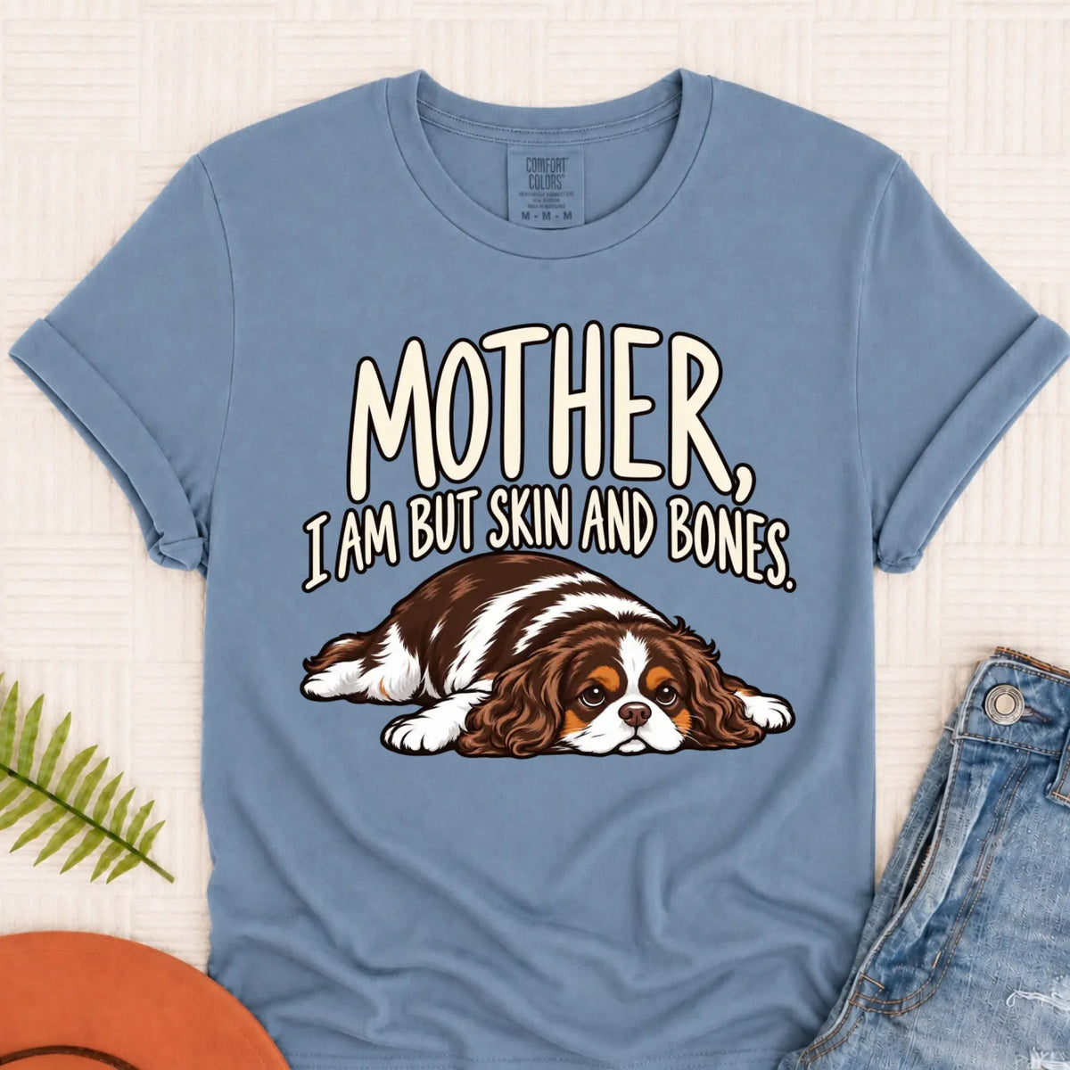 Custom Cavalier Mother Skin Bones Unisex Tshirt Blue Jean