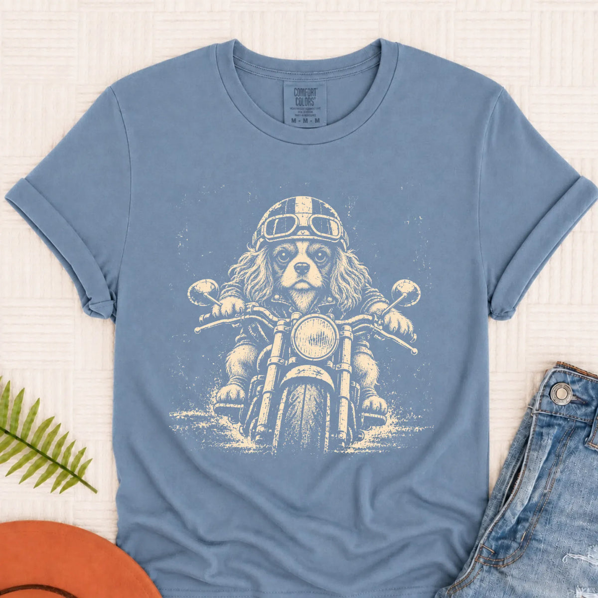 T-Shirt Blue Jean / S Custom Cavalier Motorcycle Biker Unisex TShirt