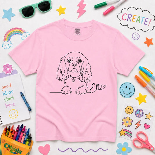 Custom Cavalier Name Unisex YOUTH TShirt Blossom