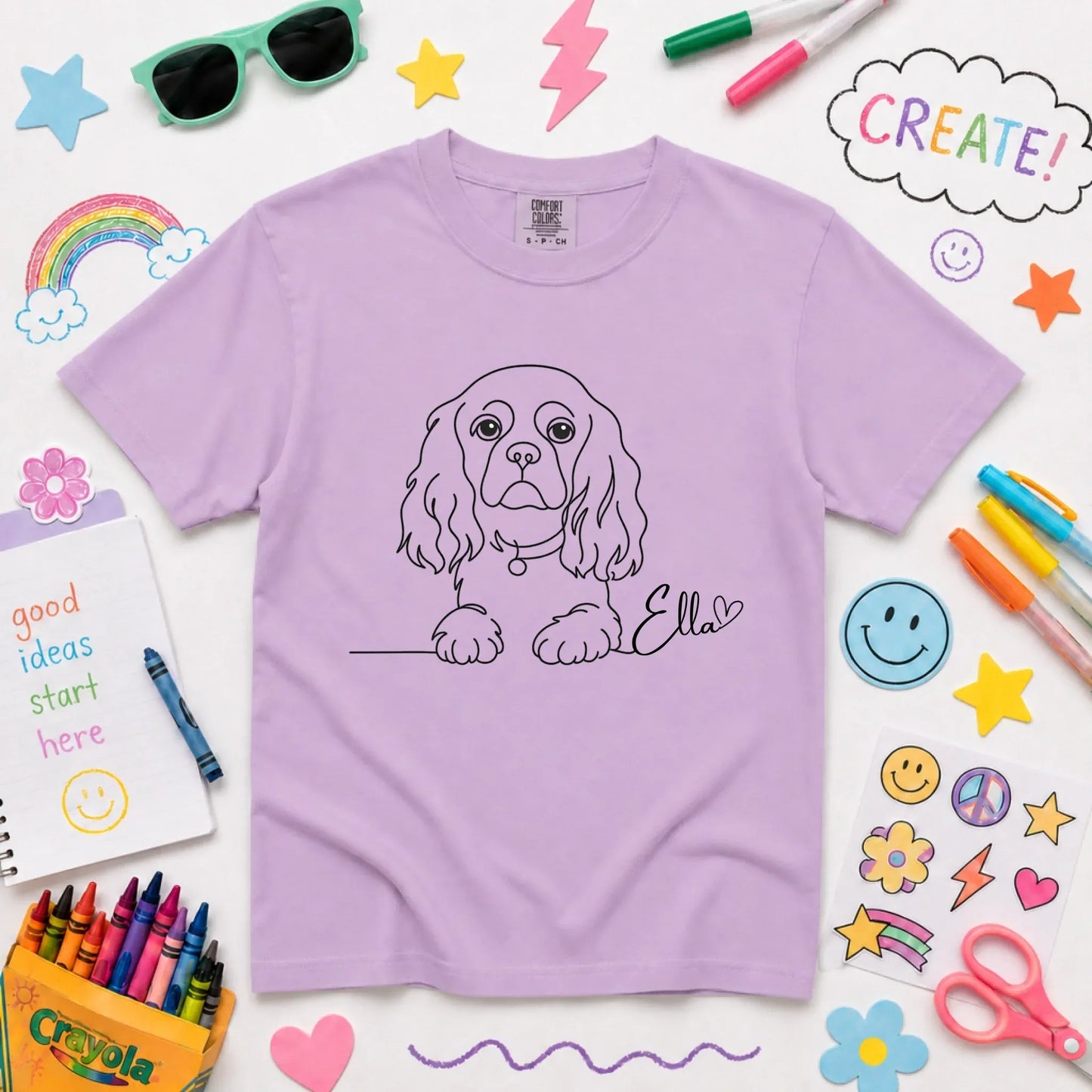 Custom Cavalier Name Unisex YOUTH TShirt Orchid