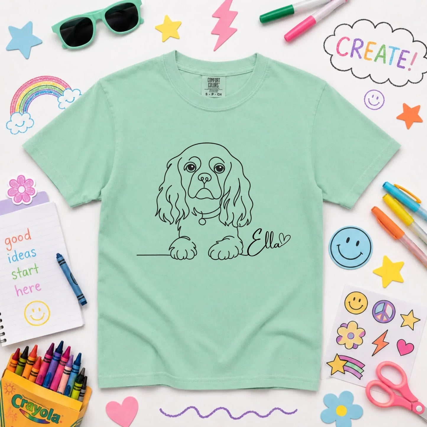 Custom Cavalier Name Unisex YOUTH TShirt Island Reef