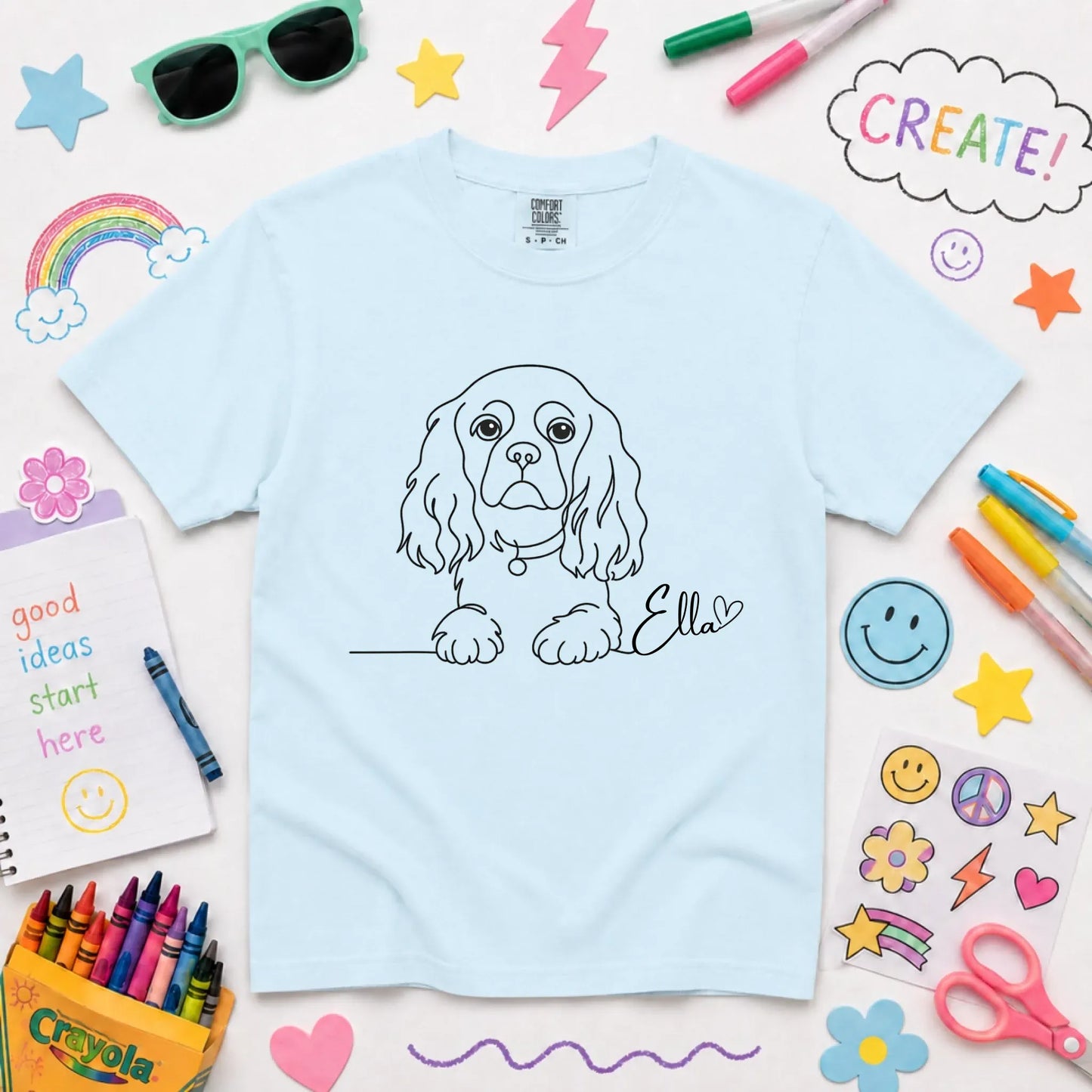 Custom Cavalier Name Unisex YOUTH TShirt Chambray