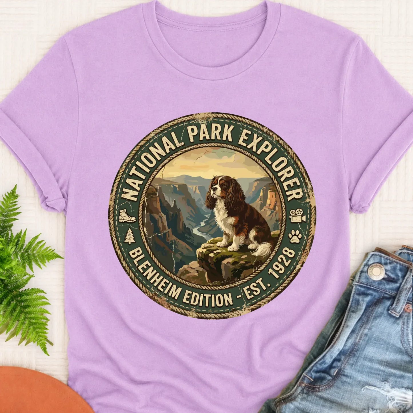 T-Shirt Orchid / S Custom Cavalier National Parks Hiking Unisex TShirt