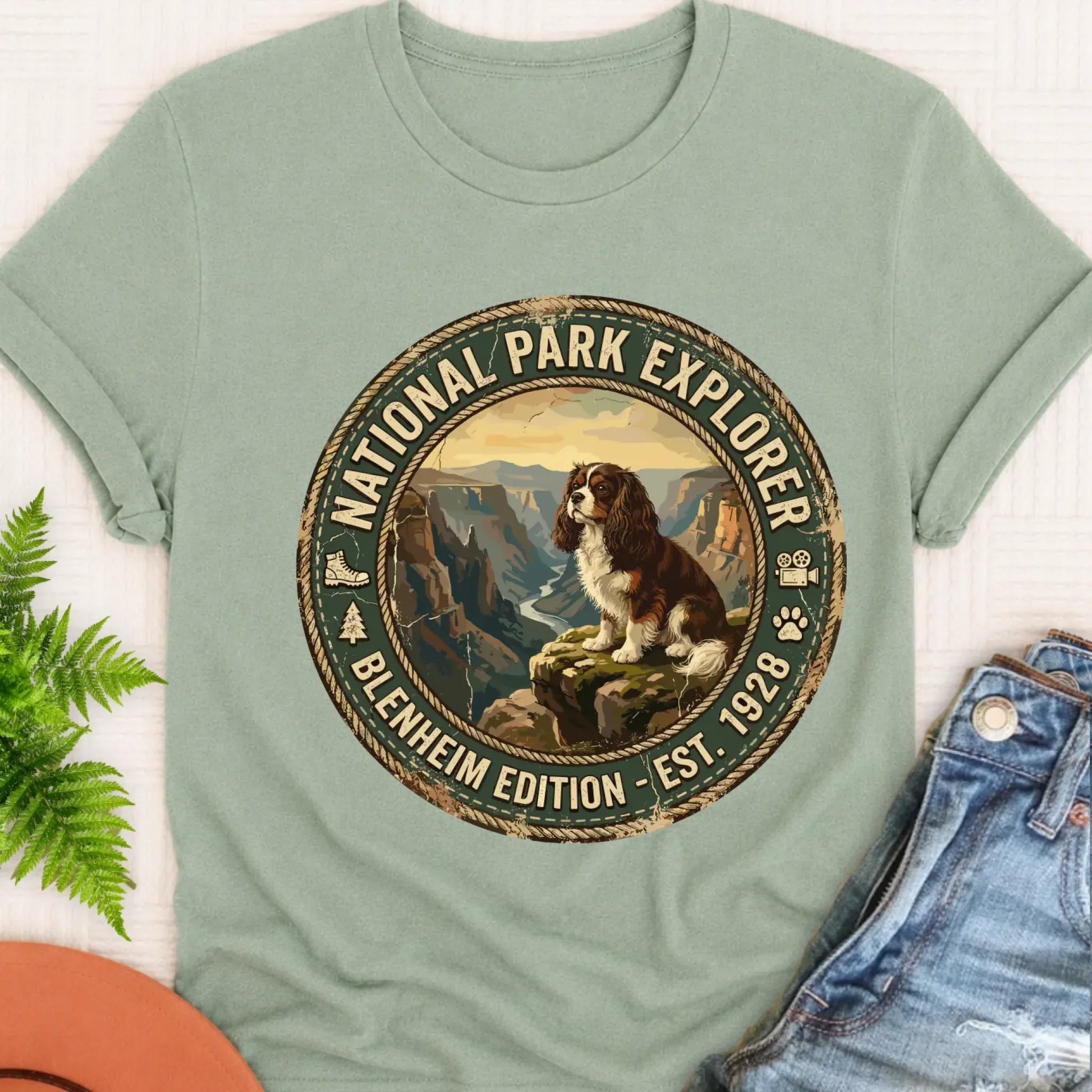 T-Shirt Bay / S Custom Cavalier National Parks Hiking Unisex TShirt