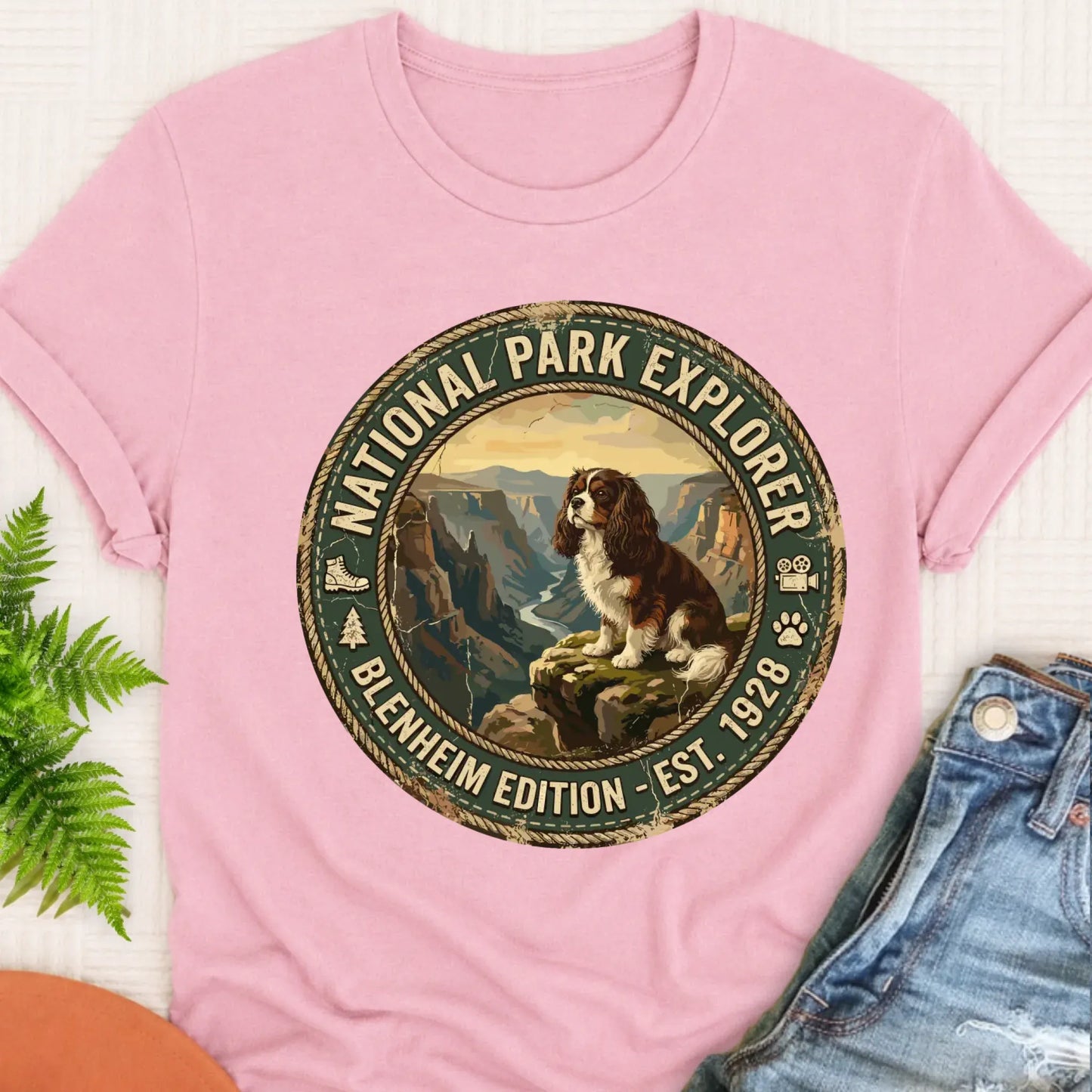 T-Shirt Blossom / S Custom Cavalier National Parks Hiking Unisex TShirt