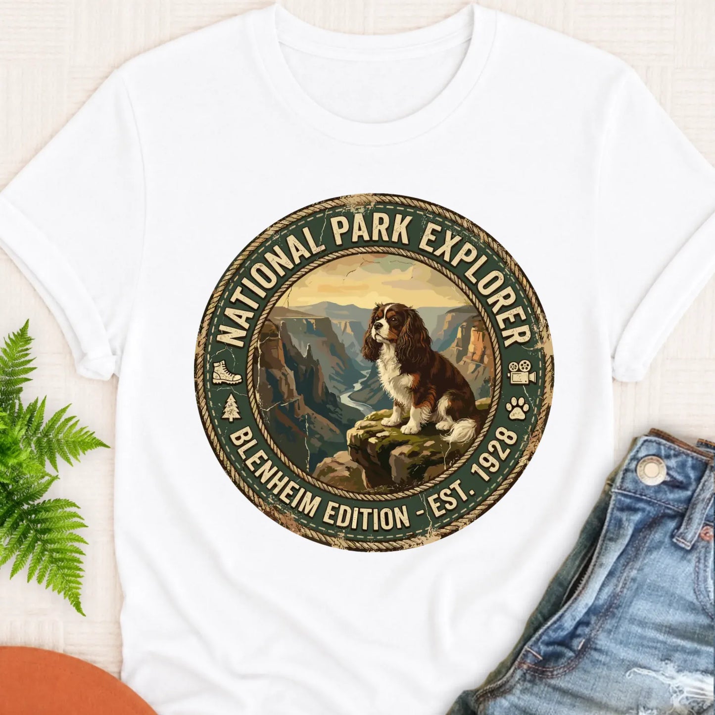 T-Shirt White / S Custom Cavalier National Parks Hiking Unisex TShirt