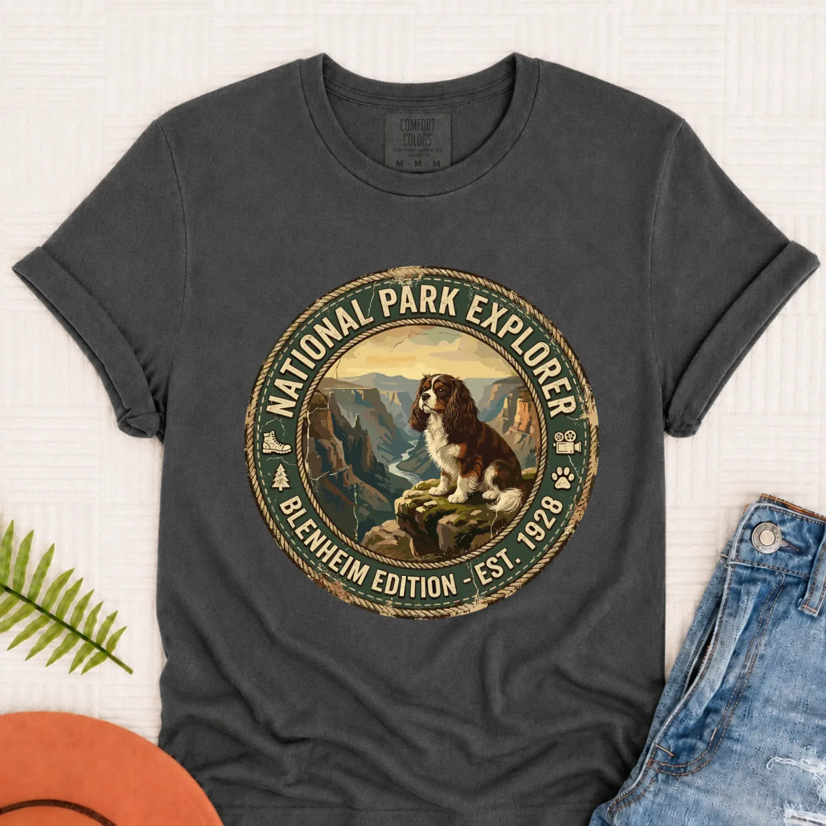 Custom Cavalier National Parks Hiking Unisex TShirt Pepper
