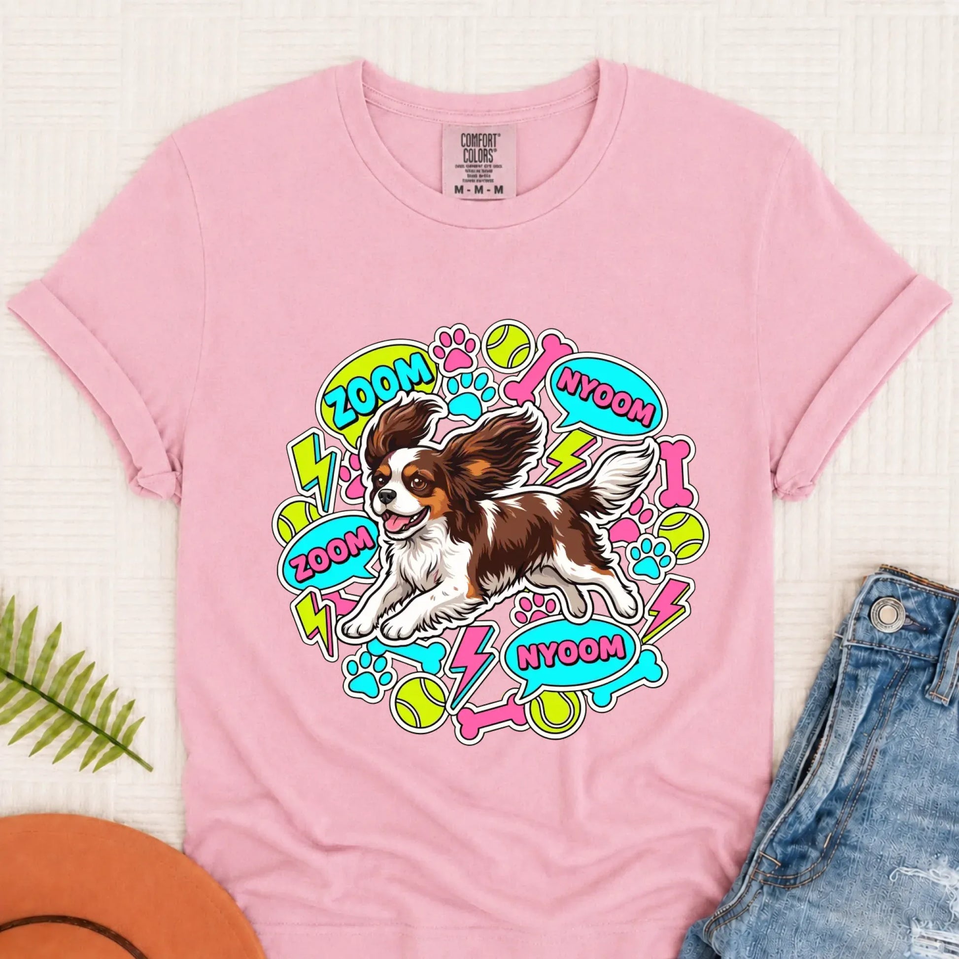 T-Shirt Blossom / S Custom Cavalier Neon Zoomies Unisex TShirt