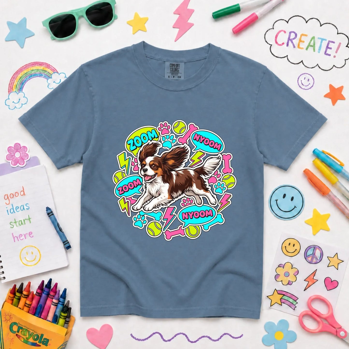 Youth Tshirt Blue Jean / XS Custom Cavalier Neon Zoomies Unisex Youth TShirt