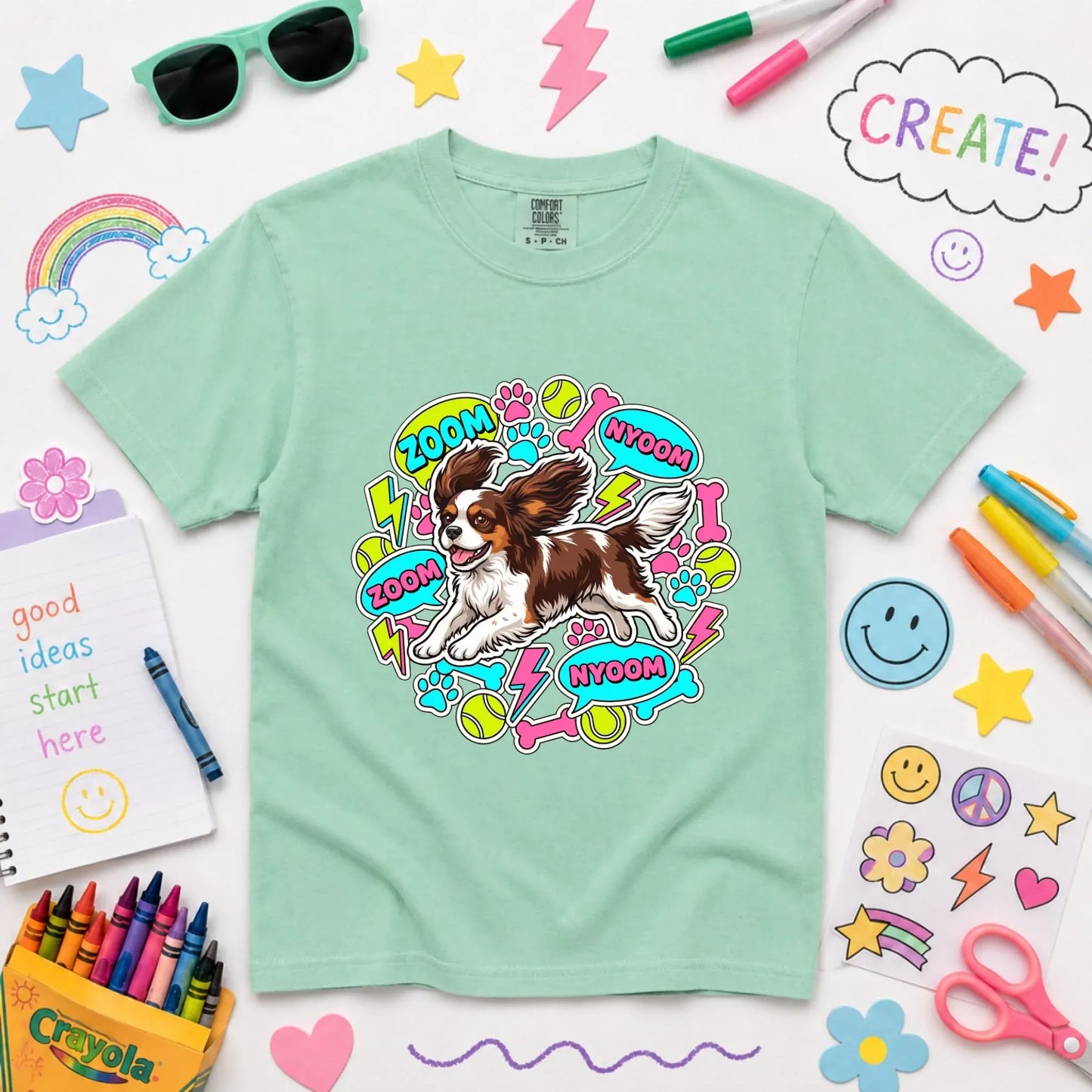 Youth Tshirt Island Reef / XS Custom Cavalier Neon Zoomies Unisex Youth TShirt