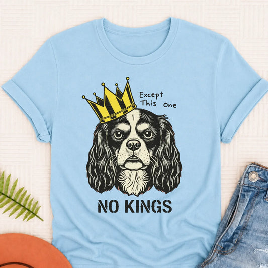 Custom Cavalier No Kings Protest Unisex TShirt Chambray