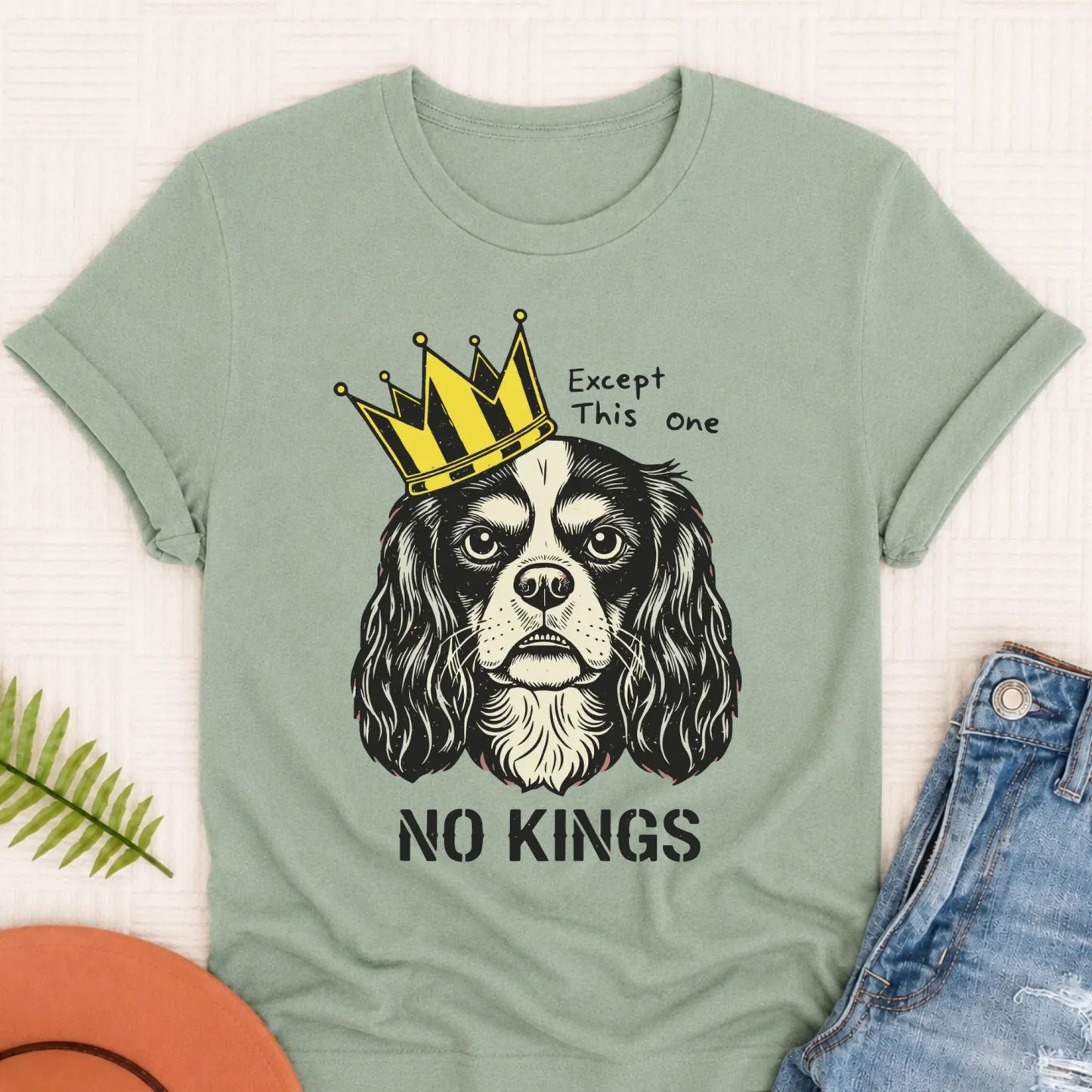 Custom Cavalier No Kings Protest Unisex TShirt 3XL