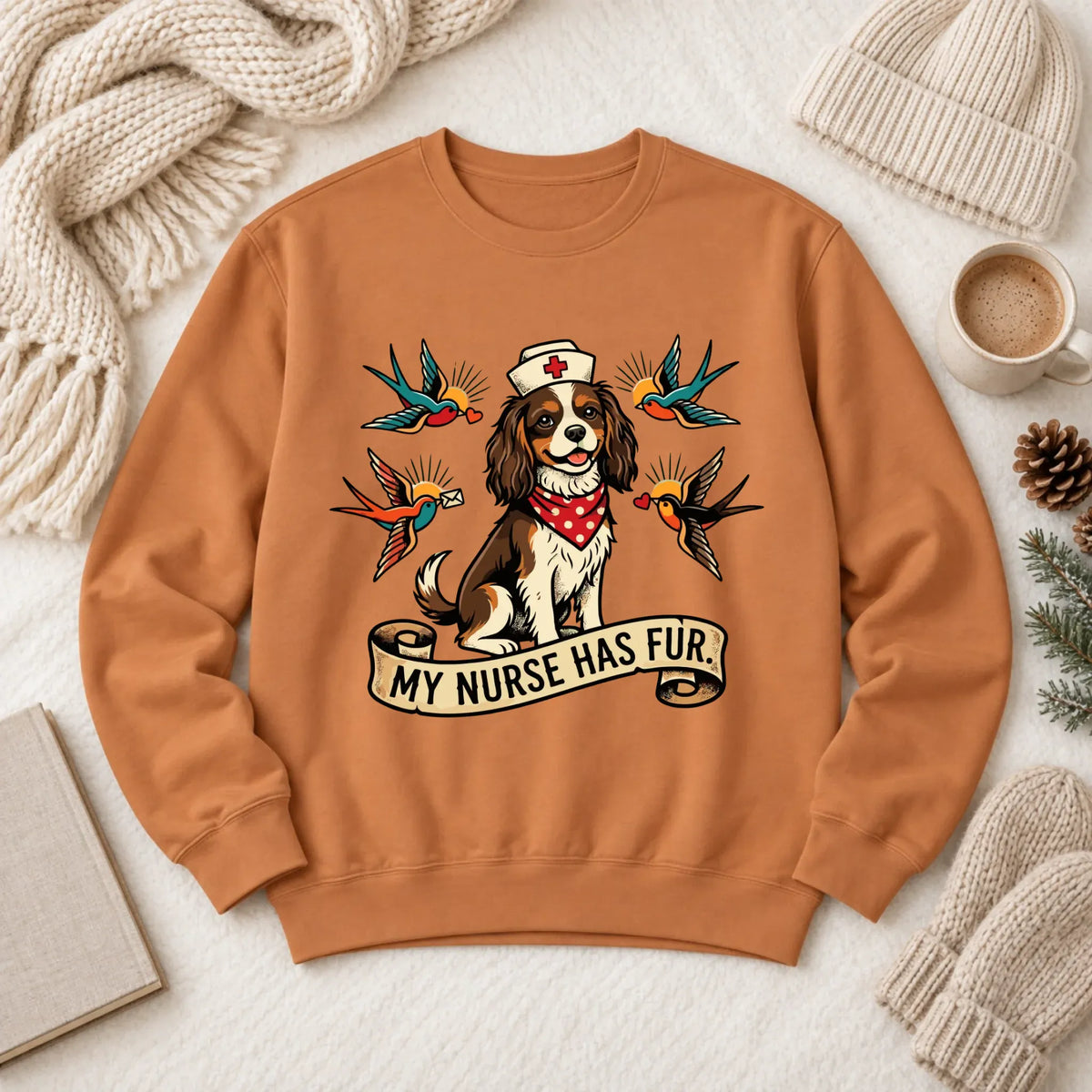 Custom Cavalier Nurse Funny Unisex Sweatshirt Yam