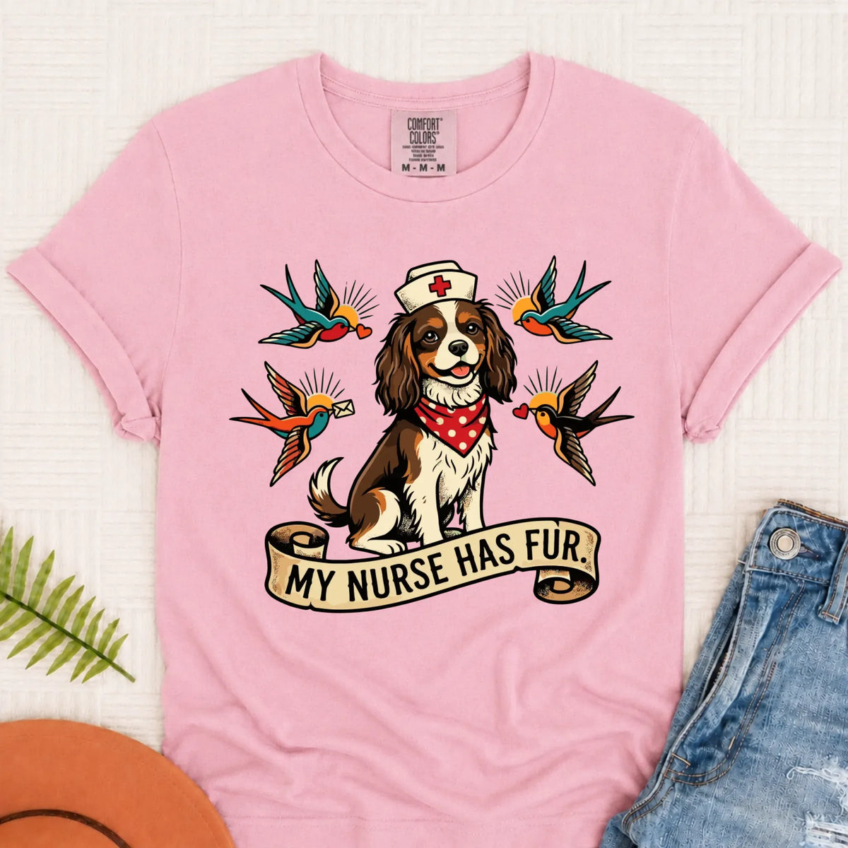 Custom Cavalier Nurse Funny Unisex TShirt Blossom