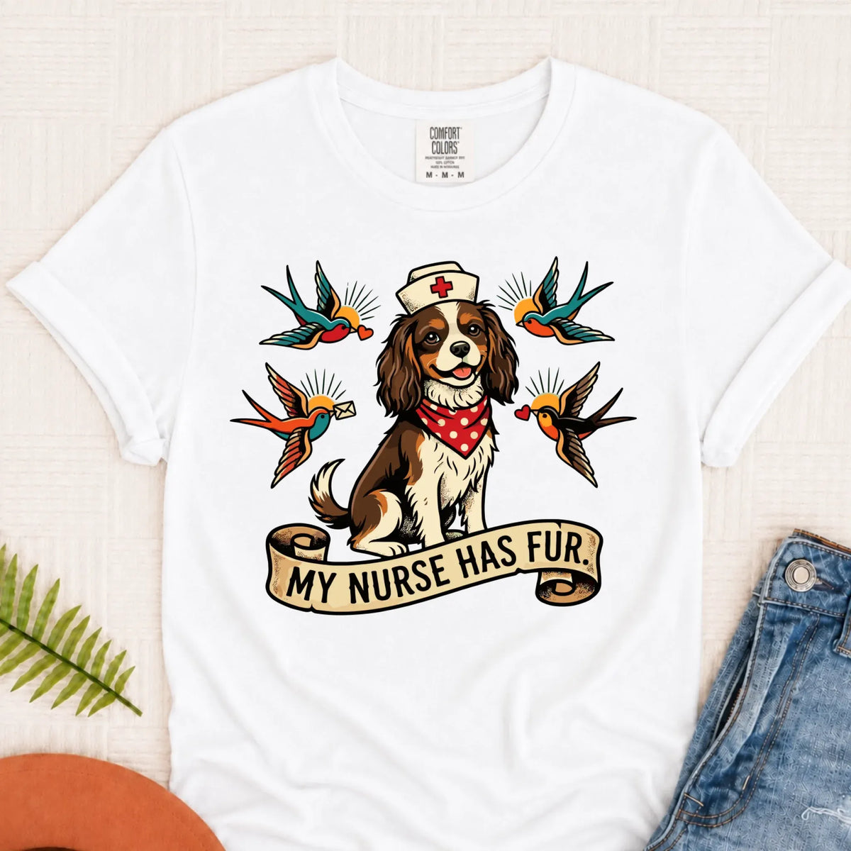 Custom Cavalier Nurse Funny Unisex TShirt White